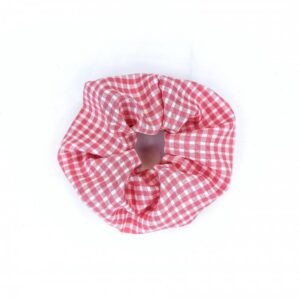 Scrunchie gumička Růžové kostky