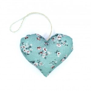 Dekorace Srdíčko Kytičky na mentolu