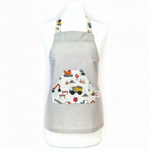 Dětská zástěrka Šedá s auty