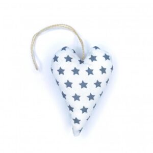 Dekorace Srdíčko Šedé hvezdičky
