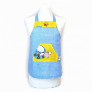 Dětská zástěrka Modrá s ovečkou