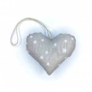 Dekorace Srdíčko Hvězdičky na béžové