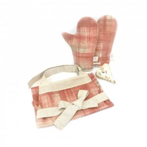 Dárková sada Zástěra + chňapky NATÍRANÁ